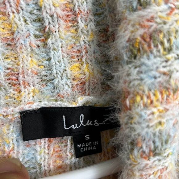 NWT Lulu’s size small Sweet Whispers eyelash turtleneck sweater dress - Picture 4 of 5